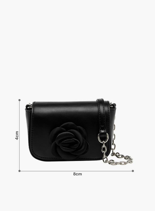 Flora Bella By Shoexpress Floral Accent Crossbody Bag with Chain Strap - Image 2