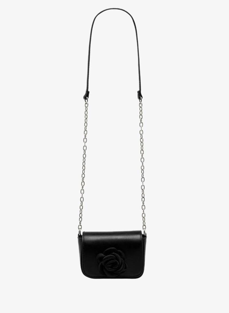 Flora Bella By Shoexpress Floral Accent Crossbody Bag with Chain Strap - Image 3