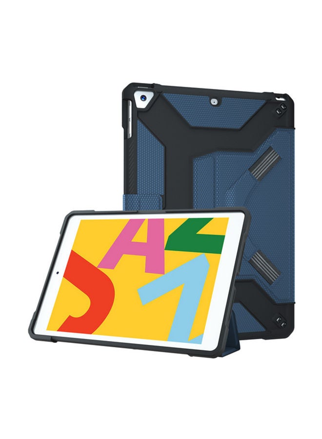 NIBEMINENT Flip Case Cover For Apple iPad 10.2 Inch Blue/Black  - Image 1