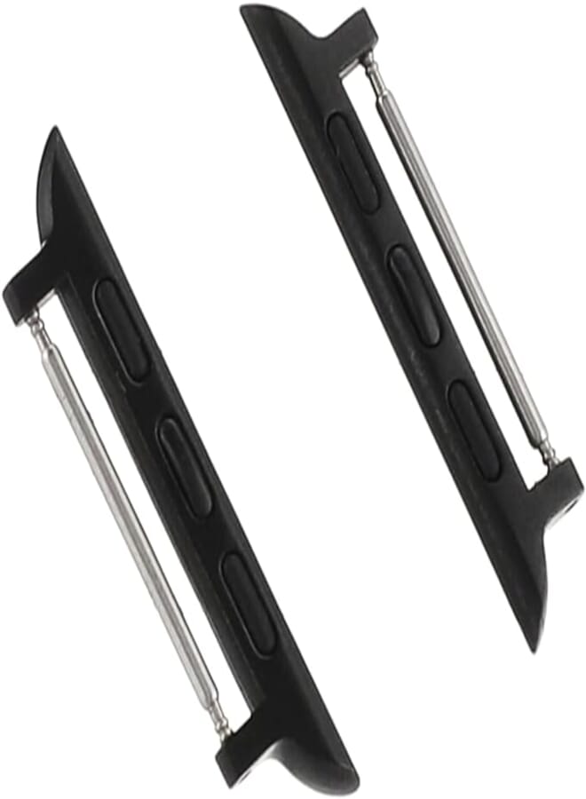 OR other Metal Watch Band Clasp/Connector for Apple Watch Series 3/4/5/6/SE Size 42/44mm Black)