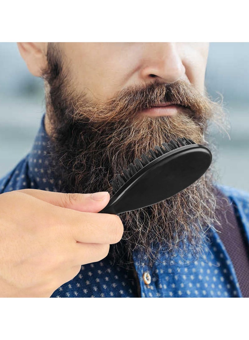 بونيتو فرشاة لحية 2 في 1 مع تنظيف ، مشط قص الشعر ، مقبض بلاستيكي للرجال صالونات تجميل للرجال والنساء للاستخدام المنزلي (أسود) - Image 5