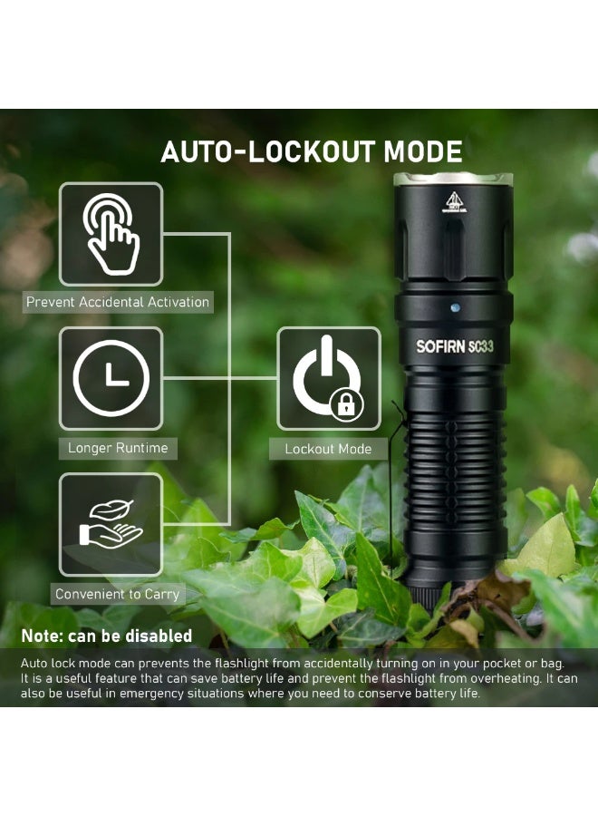 Sofirn SC33 XHP70 Powerful Flashlights Rechargeable High Lumens 5200 Lumens with a Tail E-Switch - Image 4