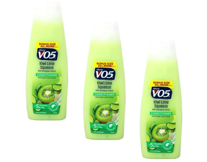 Alberto Vo5 Herbal Escapes Kiwi Lime Squeeze Conditioner 15 Ounce Pack of 3
