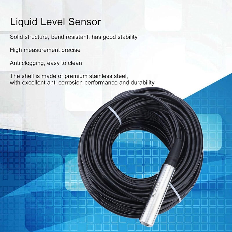 Liquid Level Sensor, High Precise Stainless Steel Water Level Transmitter with Cable - Image 4