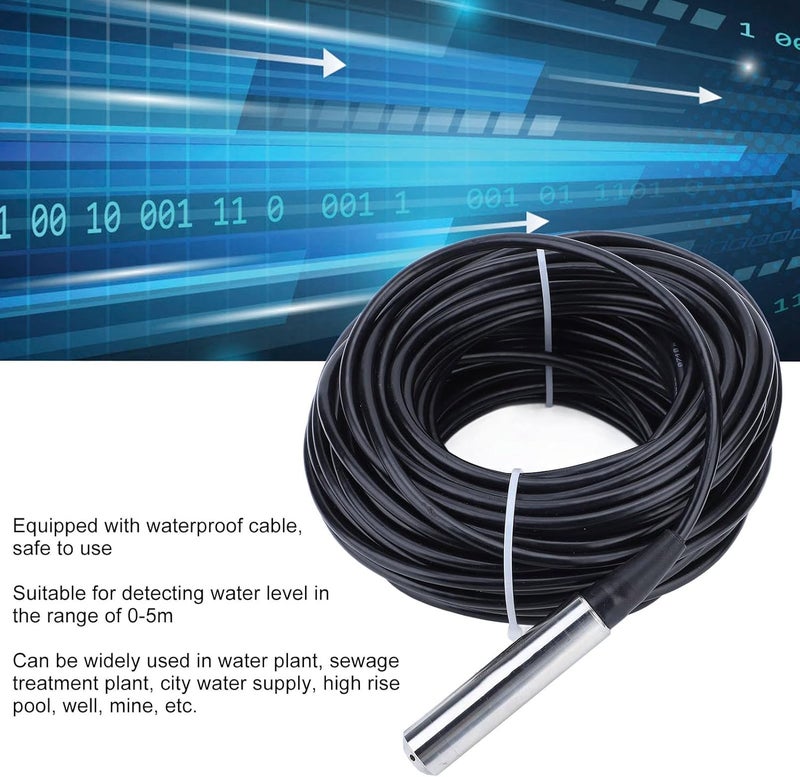 Liquid Level Sensor, High Precise Stainless Steel Water Level Transmitter with Cable - Image 5