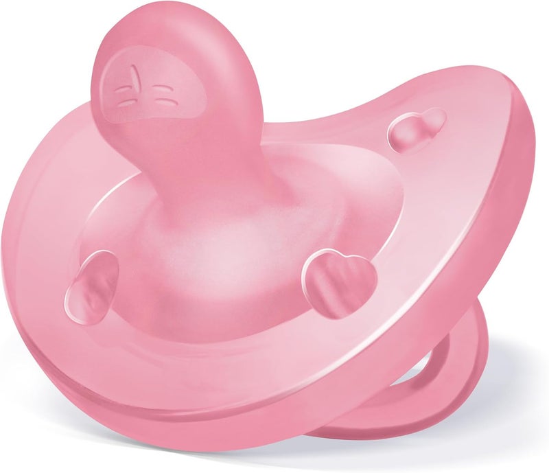 Chicco PhysioForma 100% Soft Silicone One Piece Pacifier for Babies 6-16 Months | BPA & Latex Free | Reusable Case | Blue/Green, 2pk - Image 5