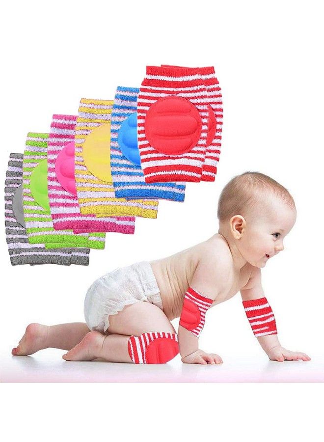BabyMoon Baby Padded Knee Pads For Crawling Antislip Stretchable Elastic Cotton Soft Breathable Comfortable Kids Knee Cap Elbow Safety Protector - Image 1