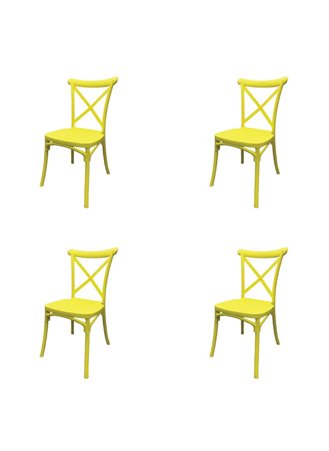 JILPHAR FURNITURE Jilphar Polypropylene Cross Back Dining Chair 1310E set of 4pcs 