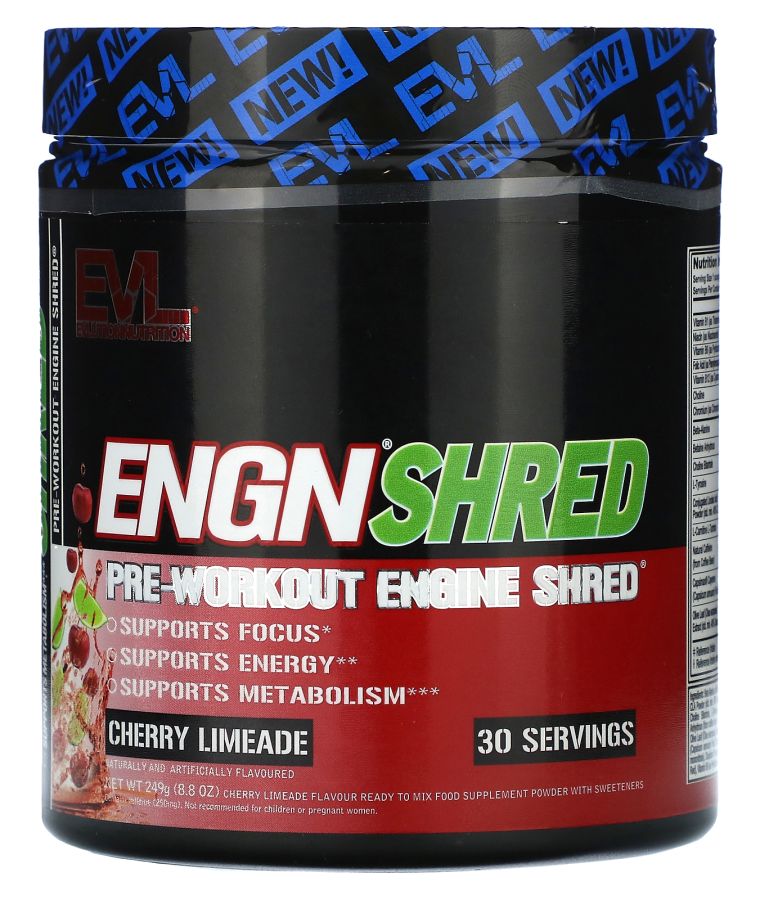 EVLUTION NUTRITION ENGN Shred Pre-Workout Engine Shred Cherry Limeade 8.8 oz (249 g)