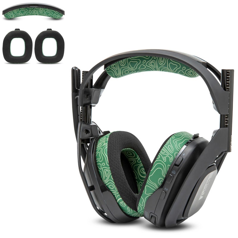 WC Mod Kit A50 Cooling Gel Earpads Headband Replacement for Astro A50 Gen 4 Gen 5 A50X by Wicked Cushions Enhanced Comfort Cooling Durability Emerald Tide - Image 2