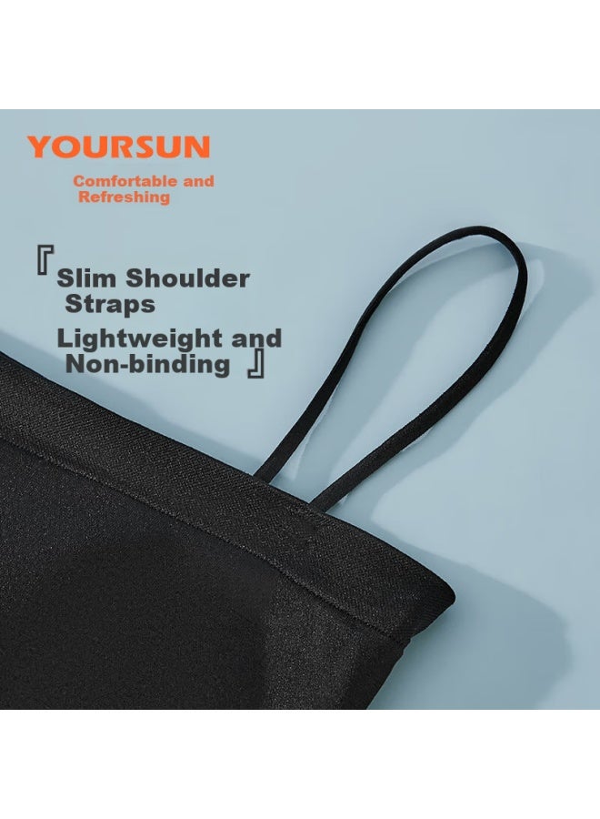 Your Sun Yiershuang Women's Camisole Tank Top, Summer Thin Bra, One-piece With Built-in Pads, Solid Color, Backless Design, Suitable For Layering Or Wearing As Outerwear - Image 3