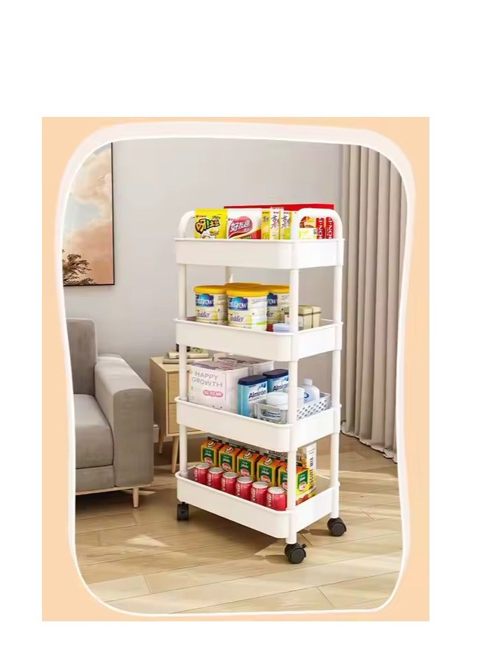4-Layer Storage Rack with Wheels – Multi-Purpose Slim Trolley Organizer for Home & Kitchen  - Image 2