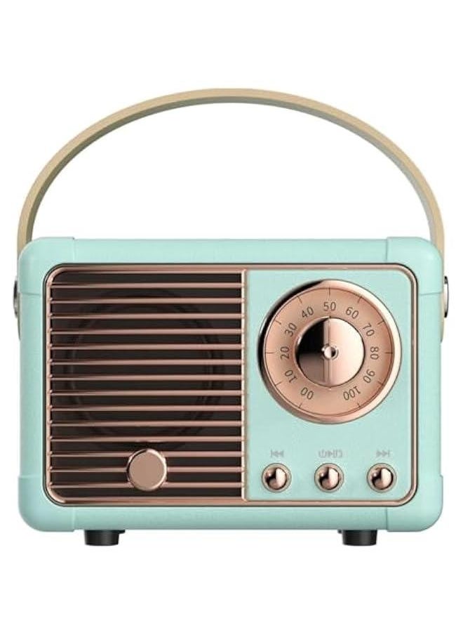 HOOKOR Retro Bluetooth Speaker, Small Wireless Bluetooth Speaker, Vintage Decor Cute Old Fashion Style for Kitchen Desk Bedroom Office Outdoor Accessories for Android/iOS Devices (Blue)  - Image 1