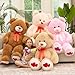 Tezituor Giant Teddy Bear Stuffed Animals Express Your Love Pink with Heart 4ft - Image 4