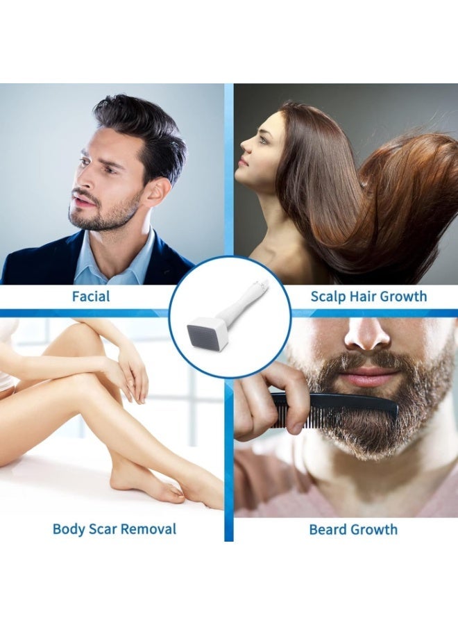 ختم جلد ميكرونيدلنج قابل للتعديل 0-3.0 مم - أداة احترافية للعناية بالبشرة بإبر ميكرونيدل من الفولاذ المقاوم للصدأ - ختم ديرما للوجه والشعر واللحية - أفضل بديل لأسطوانة الجلد - Image 4