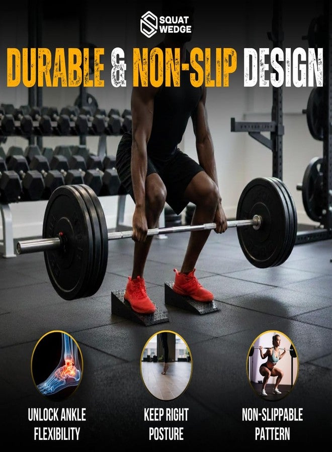 Deep Impact 2PCs Squat Wedge Block - Adjustable Slant Board for Heel Elevated Squats, Calf Raises, Weightlifting, Deadlift Platform, Foot Exercise Ramp for Enhanced Mobility & Strength - Image 5