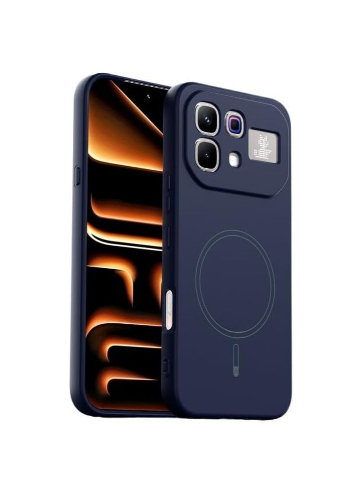 حافظة سيليكون مغناطيسية، متوافقة مع Infinix Note 60 Pro 5G، تدعم الشحن اللاسلكي، حافظة ممتصة للصدمات ومقاومة للسقوط.