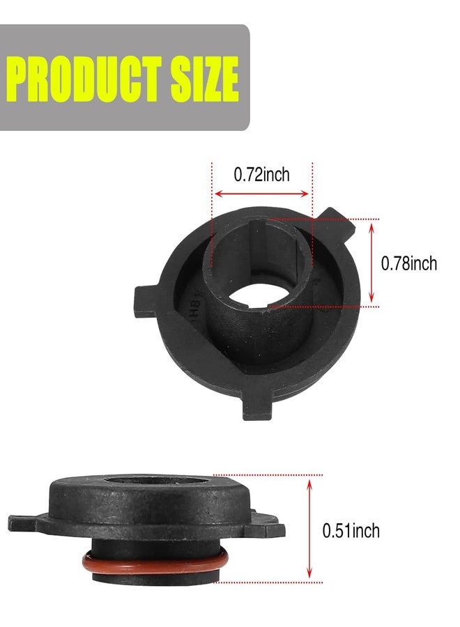 Flygun 2 PCS H4 Car LED Headlight Bulb Retainers, Nylon Fiber Durable Headlight Bulb Adapter Sockets, High-Performance Bulb Adapter Bracket Holder Base Sockets for SUV Truck - Image 2