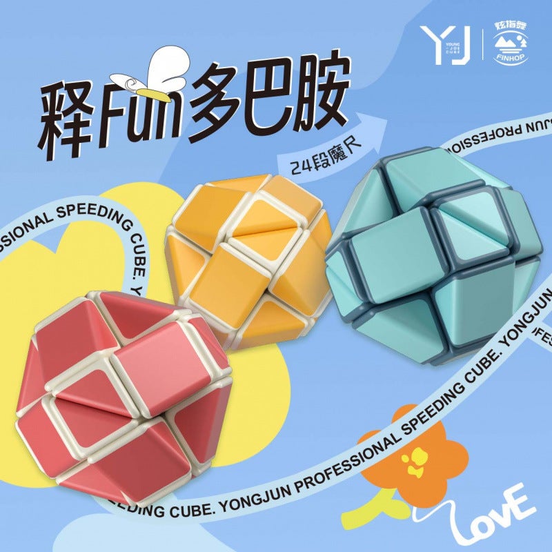 Yongjun New Dopamine 24-Segment Variable Magic Ruler Children'S Educational Fun Fun Multi-Change New Color Magic Ruler Toy - Image 2