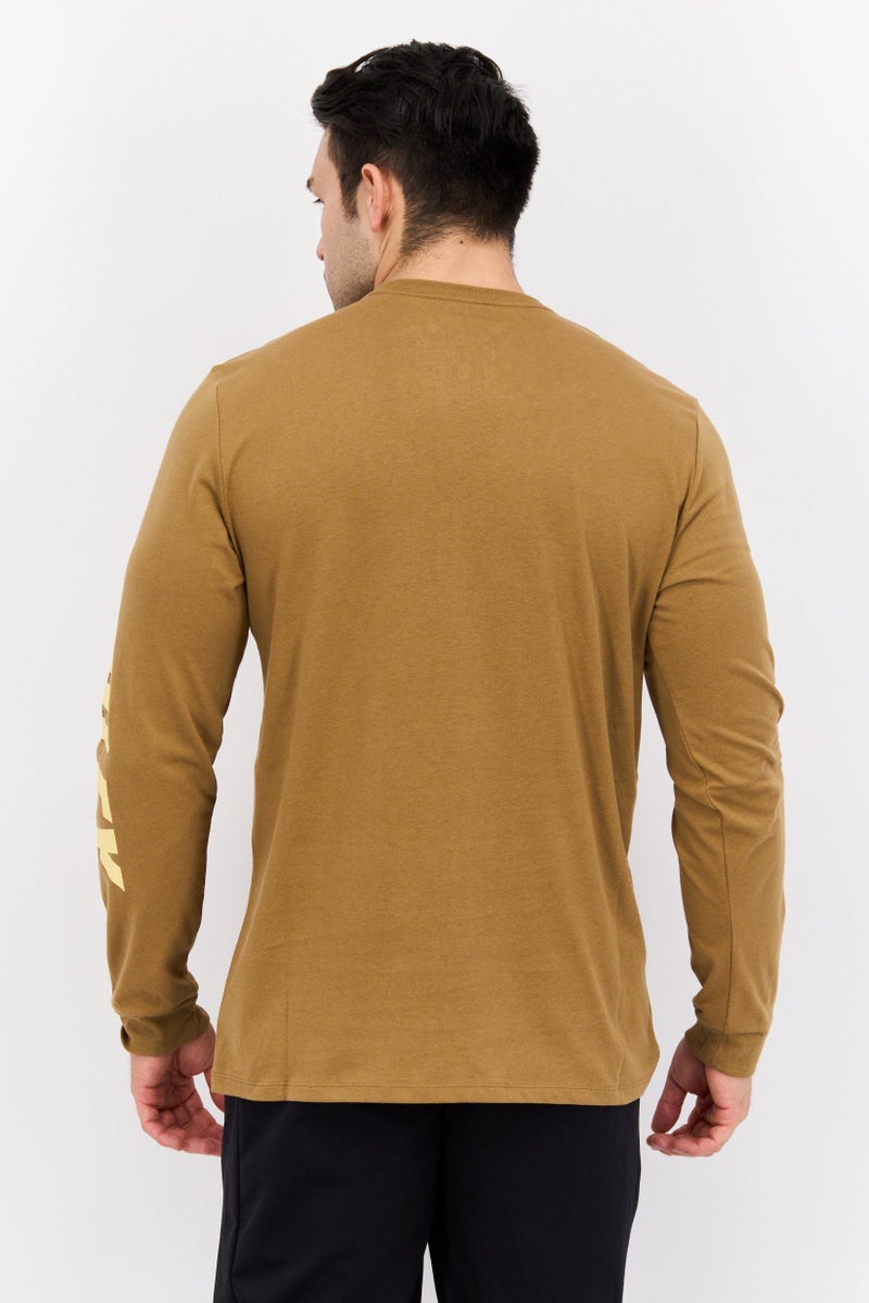 Hurley ملابس رياضية للرجال بأكمام طويلة مناسبة، خارجي، سويت شيرت بني - Image 3