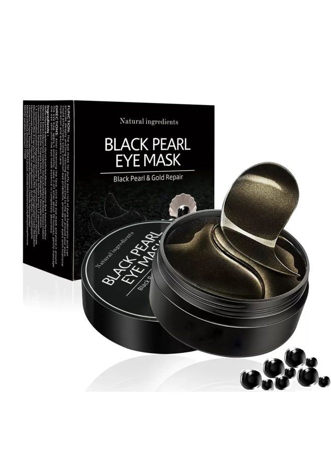 Felico Under Eye Patches, Eye Mask Black Pearl, Puffy Eyes Dark Circles Brighten Treatments, 60PCS Collagen Under Gel Pad for Lighten Wrinkles Anti-Aging, Fine Lines Eye Bags Women Men - Image 1