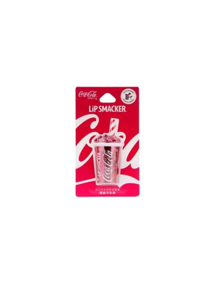 lip smacker diss co-branded cup-cola cherry lip balm cartoon lip moisturizing
