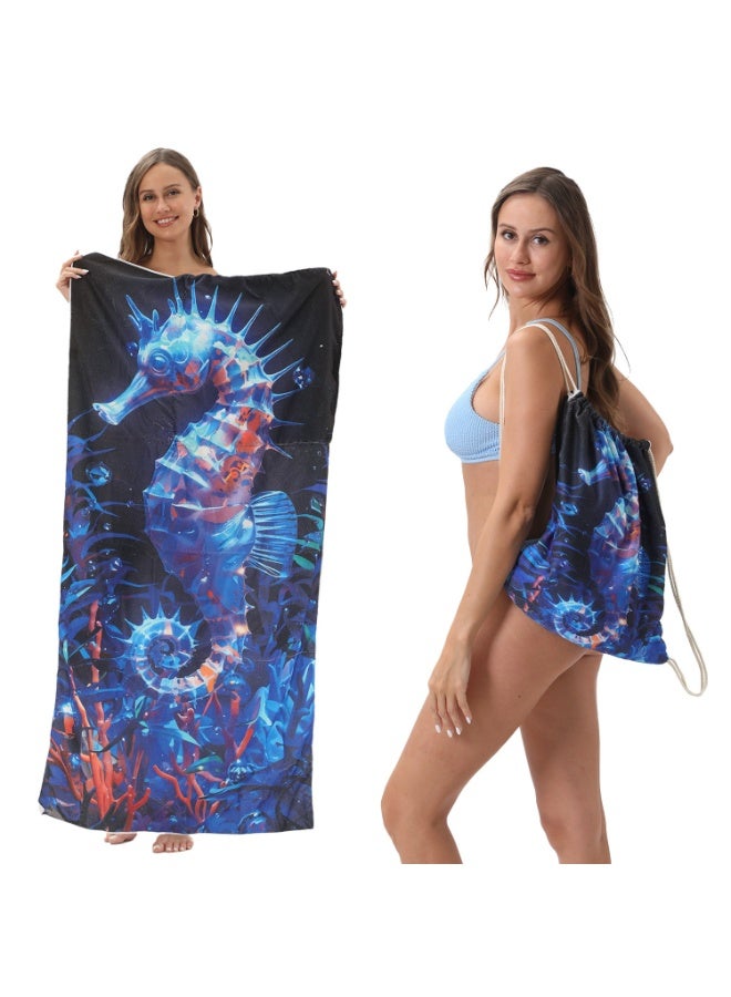 general Beach Towel, Super Absorbent, Quick Dry, Sand Free, Compact & Lightweight, 100% Recycled Materials, Includes bag - Large (140x70cm)