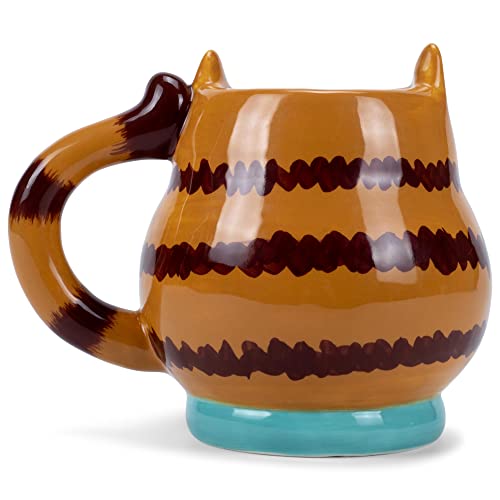 100 North ESNCHMG-CT Smiling Orange Cat Character 18 ounce Glossy Ceramic Coffee Tea Cup Mug For Your Favorite Morning Brew - Image 4