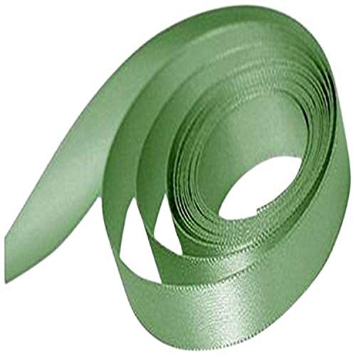 Papillon Single Face Satin Ribbon, 7/8" Wide X 100 Yards, Sage Green - Image 3