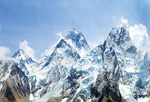 Dorcev Snow Mountain Scenery Backdrop - Cold Winter Snowy Mountain Outdoor Adventure Blue Sky Alpine Snow High Hill Peak Ski Nature Landscape Travel Photo Studio Props - Image 4