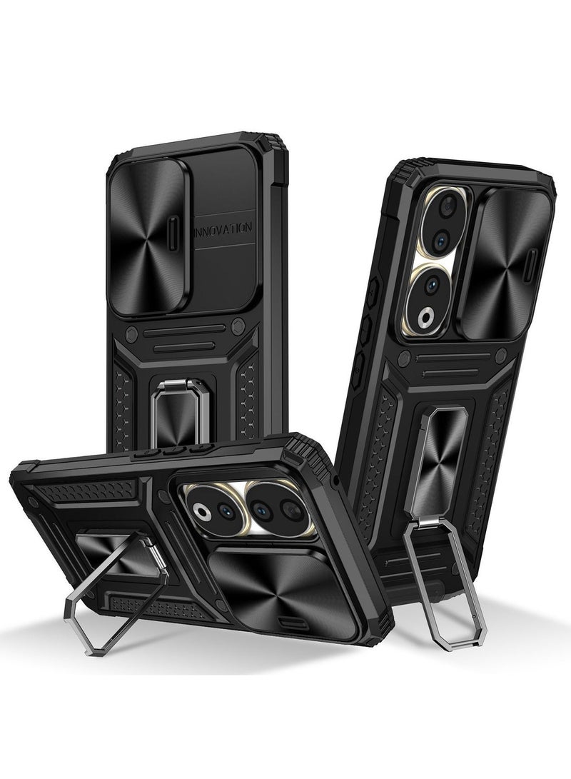 X-level Honor 90 5G Case Cover with Full Body Protector Heavy Duty Dual Layer Military Grade Shockproof Protective Cover with Camera Len Protection Magnetic Ring Kickstand Mobile Phone Accessories - Image 1