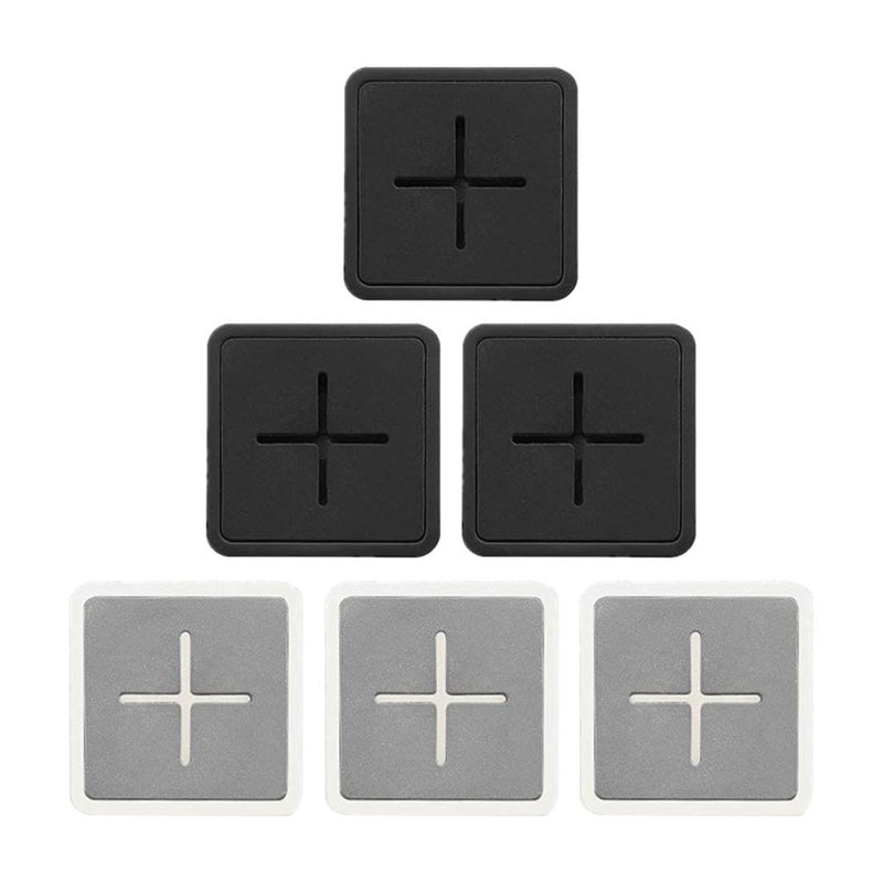 6Pcs Adhesive Kitchen Towel Clips and Wall Hooks Set Gray Black for Bathroom Organization - Image 2