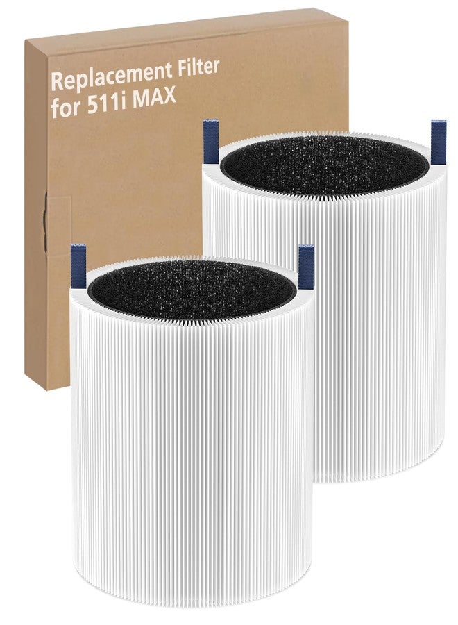 isingo 2-pack 511i MAX Replacement Filter Compatible with BLUEAIR HEPASilent Air Cleaner, Blue Pure F5MAX, Model Blue Pure 511i Max (NOT for 511） - Image 1