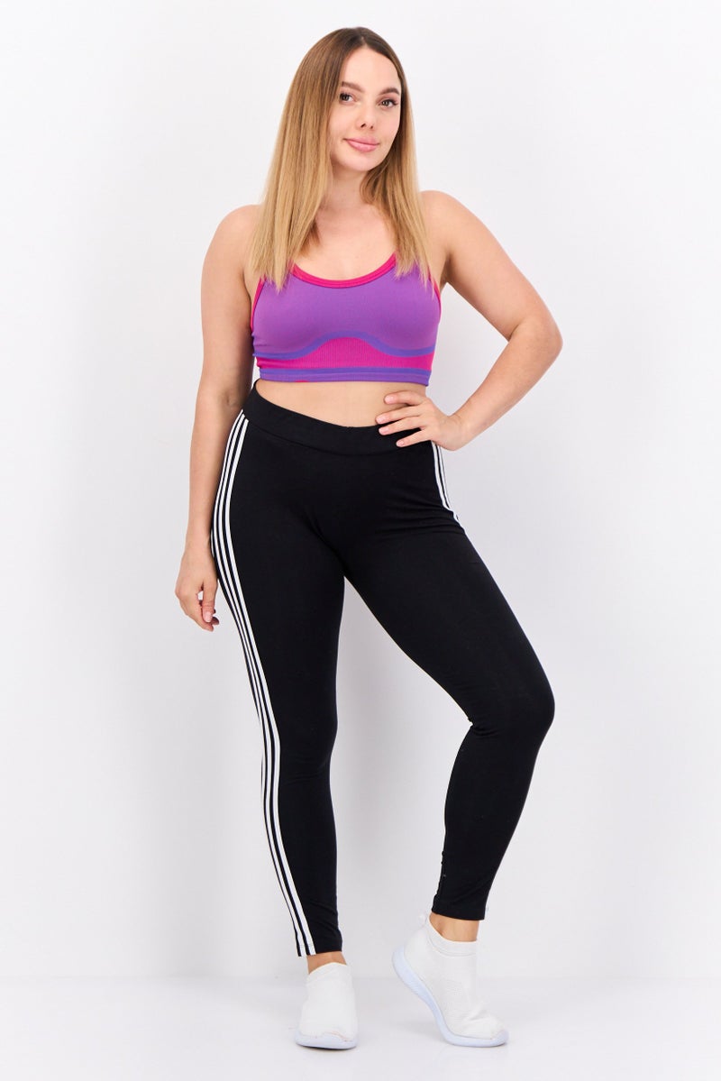 adidas Originals Women Sportswear Fit Brand Logo Training Leggings, Black  - Image 4