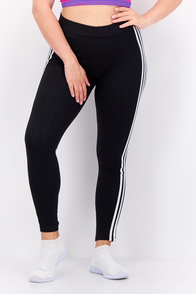 adidas Originals Women Sportswear Fit Brand Logo Training Leggings, Black  - Image 1