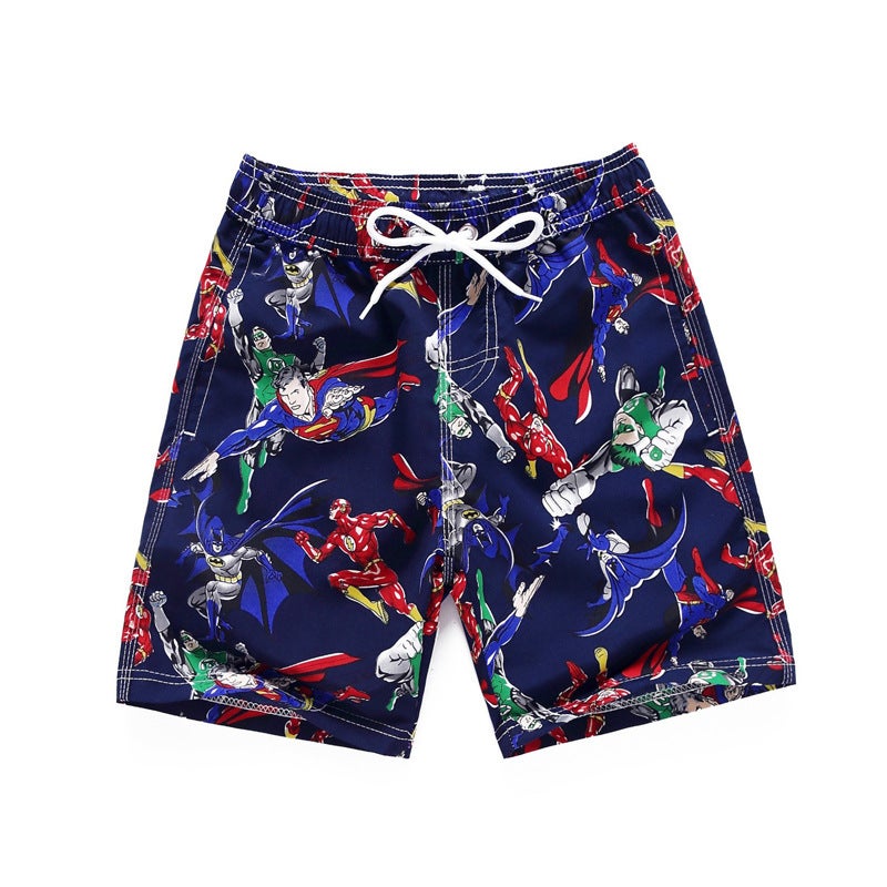 Generic Childrens Quick-drying Beach Pants Big Childrens Five-point Pants Seaside Casual Boxers Foreign Trade Shorts Ultraman