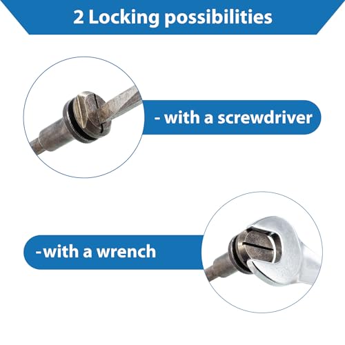 TJR© Mounting Mandrel for Cut-Off Wheels - Versatile 3/8-inch Arbor Hole and ¼-inch Stem with Dual Locking Options with Screwdriver and Wrench - Die Grinder Arbor (3 pcs) - Image 4