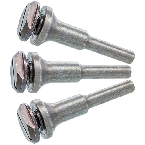 TJR© Mounting Mandrel for Cut-Off Wheels - Versatile 3/8-inch Arbor Hole and ¼-inch Stem with Dual Locking Options with Screwdriver and Wrench - Die Grinder Arbor (3 pcs) - Image 1