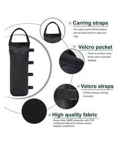 Generic 112 LBS Extra Large Pop up Canopy Weights Sand Bags for Ez Pop up Canopy Tent Outdoor Instant Canopies, 4-Pack,Black (Without Sand) Dark Black  - Image 5