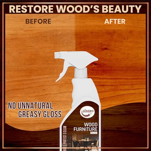 JusGro Furniture Polish Spray For Home, Hotel & Office Etc. | Furniture Cleaner Spray | Wood Shine Liquid | Wood Shining, Cleaning & Protector | Shiner For All Types Of Wooden Items 1 Nos. - Image 3