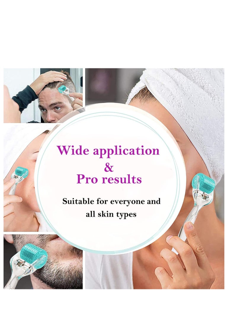 Derma - Roller 1 mm Real Needle - 192 Microneedling Stainless Steel Microneedle Roller for Face Body Skin Care Beard Hair Growth - Image 1