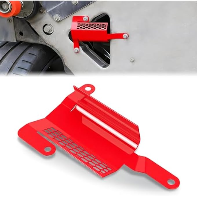 MSIZOY Front Lower Bumper Deflector Rear Air Deflector Shield Compatible with for Corvette C8 2020-2025 - Replacement for OEM 85580654, Reduces Drag & Protects Engine (Passenger Side, Right, Red) - Image 1