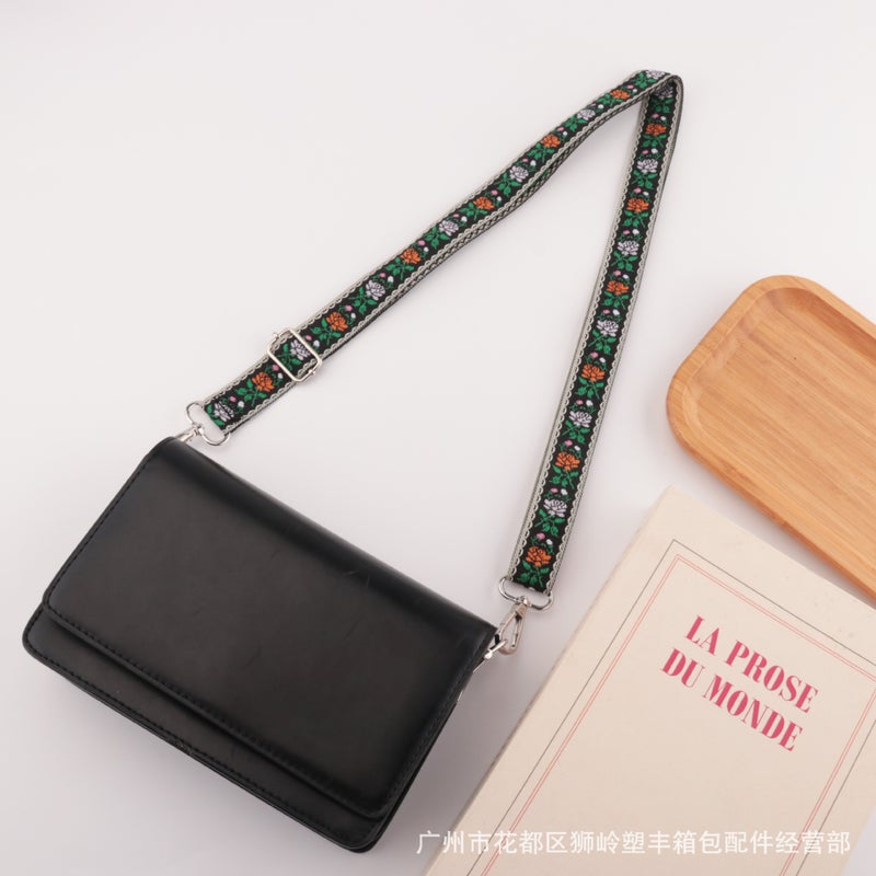 Bag Colorfulful Ethnic Style Embroidered Shoulder Strap Adjustable Single Shoulder Crossbody Women'S Bag Long Strap Luggage Accessories Bag Strap - Image 5
