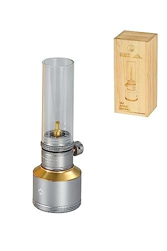 camping moon CAMPINGMOON Camping Gas Lantern Gas Candle with Empty Tank Wooden Lantern Case T-1D15 - Image 1