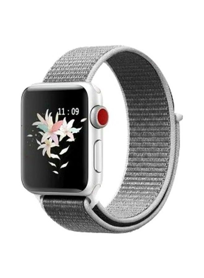 فيسوس Apple Watch 42mm/44mm/45mm Nylon Sport Loop Band Silver