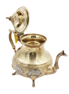 Antique Museum Moroccan Arabic Traditional Gold Plated Tea Pot 27 X 27 cm  - Image 2