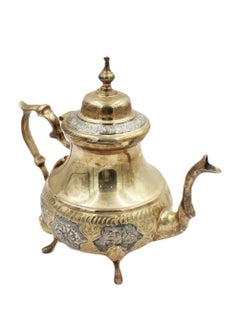 Antique Museum Moroccan Arabic Traditional Gold Plated Tea Pot 27 X 27 cm  - Image 4