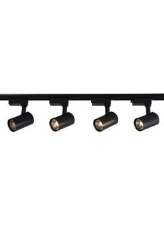 El Rawda Lighting 4 Track 10 Watt High Quality Black Body Warm White 17x48x10 cm 