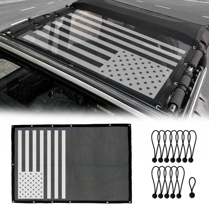 Generic West-xingzhe for Jeep Wrangler TJ Accessories:Mesh Sunshade Bikini Top for Jeep Wrangler 1997-2006 TJ,Block Most UV and Reduce Noise  - Image 1