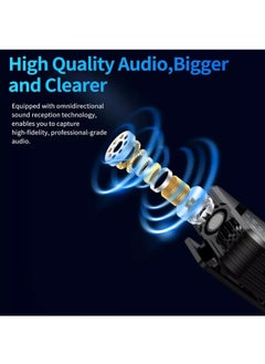 ELIKLIV Best-selling wireless lavalier microphone: high-sensitivity digital sound quality, 30-meter transmission free movement, intelligent noise reduction and clear recording, 2.4GHz stable transmission, DSP noise reduction, compatible with multi-device long-lasting battery life, omnidirectional pickup sound quality, Bluetooth reverberation multi-function, widely compatible with long battery life  - Image 5